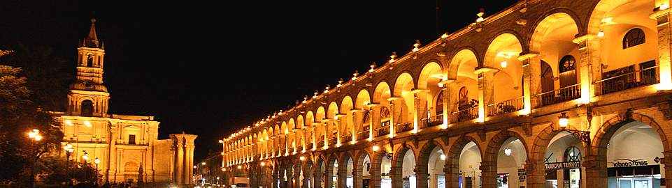 Arequipa Main Square By Night