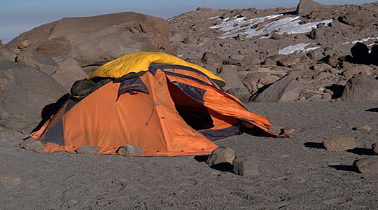 Base Camp On The Misti Volcano