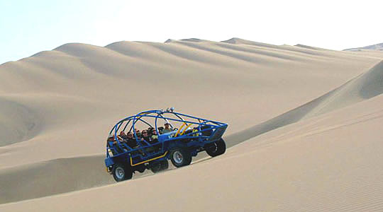 Sand Buggy In The Sand Dunes Of Ica