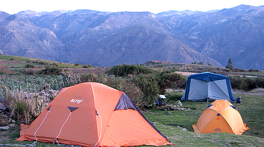 Camping On The Andes