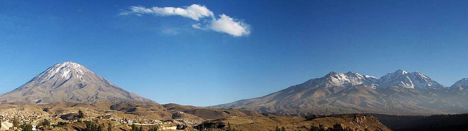 Chachani And Misti Volcanoes -  Arequipa Peru