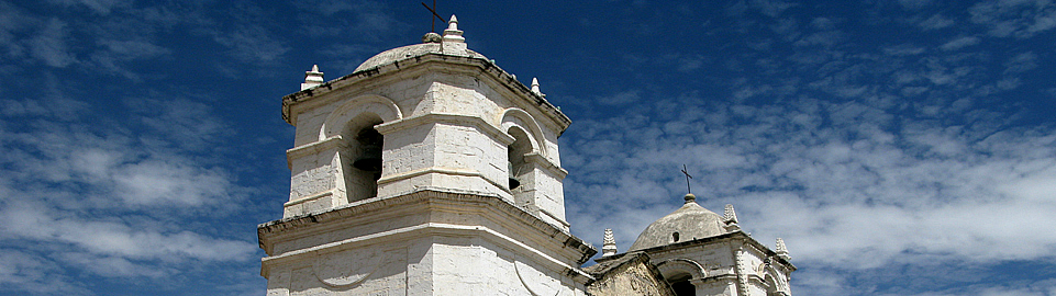 Tower Of Church In The Colca Canyon