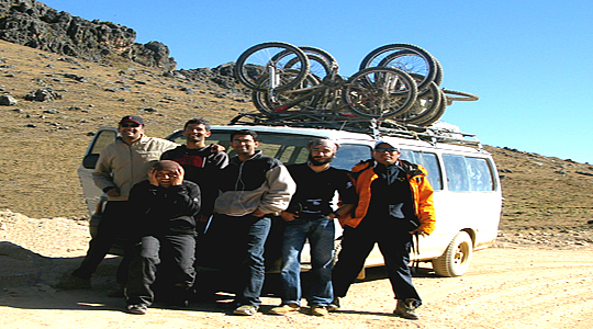 Bikers In The Andes Of Peru