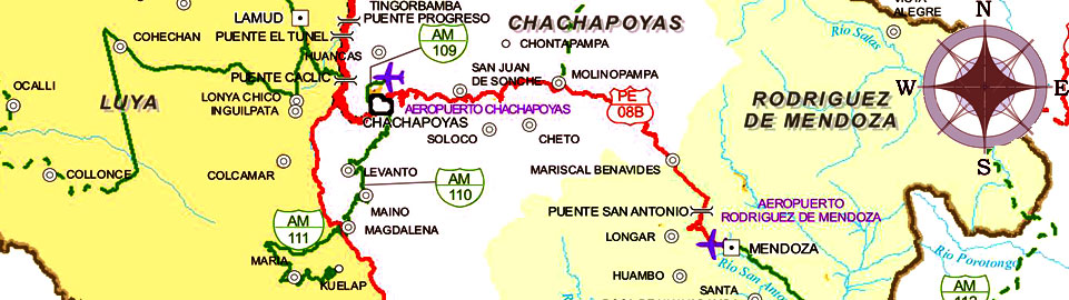 Map Of Amazonas Peru