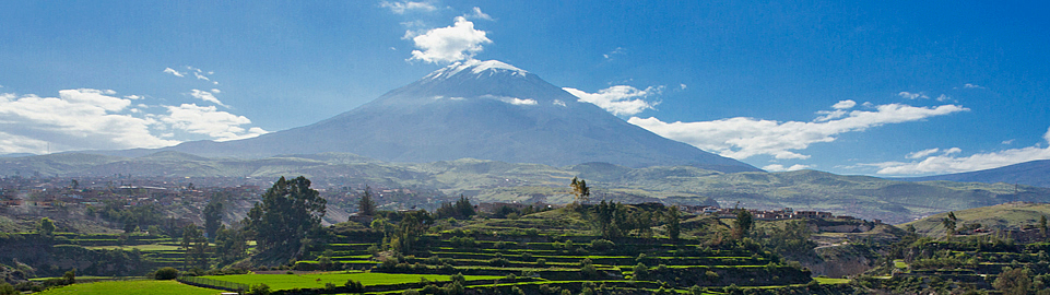 Misti Volcano View From Arequipa