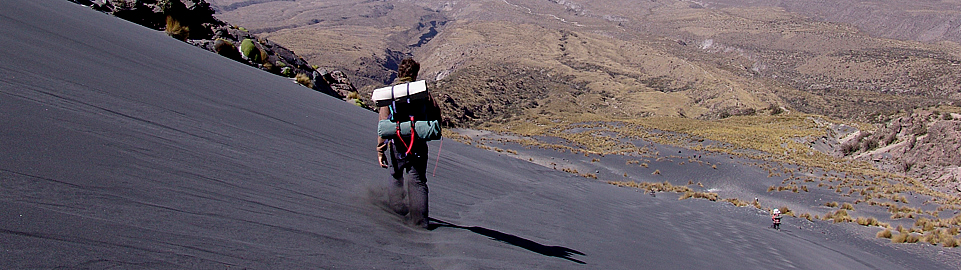 Descending From The Summit Of Misti Volcano Arequipa Peru