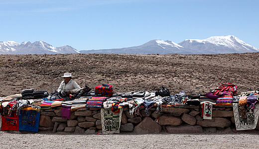 Outdoor Souvenir Shop - Patapampa Lookout on the way to Colca canyon