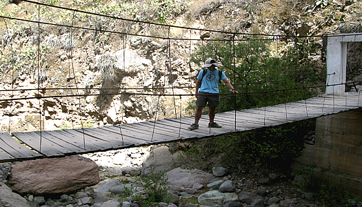 Suspension Bridge In The Colca Canyon