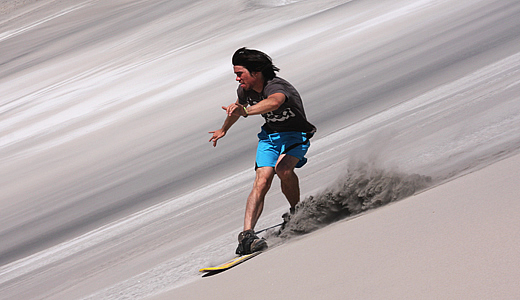 Downhll Sand Surfing Peru