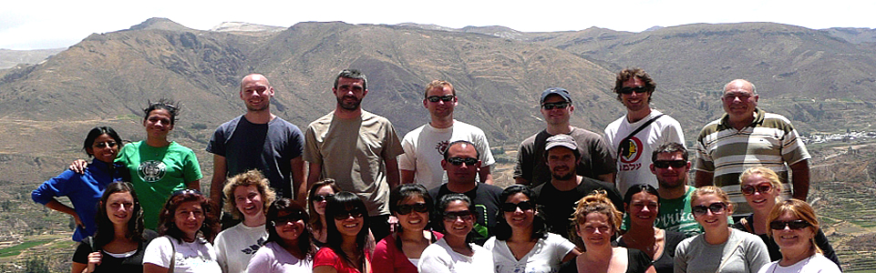 Travelers Touring In The Colca Canyon