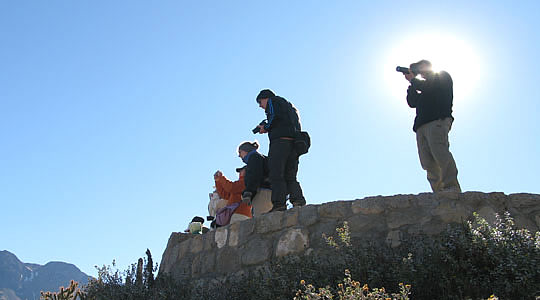 Hikers In The Kolka Canyon