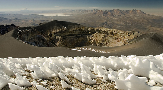 View Of The Crater Of Misti Volcano