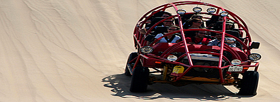 Sand Buggy On The Desert Of Peru