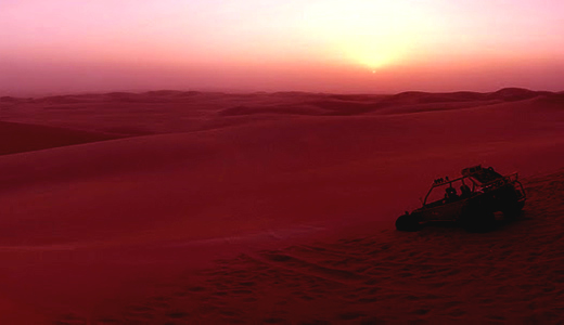 Sunset tour on the desert